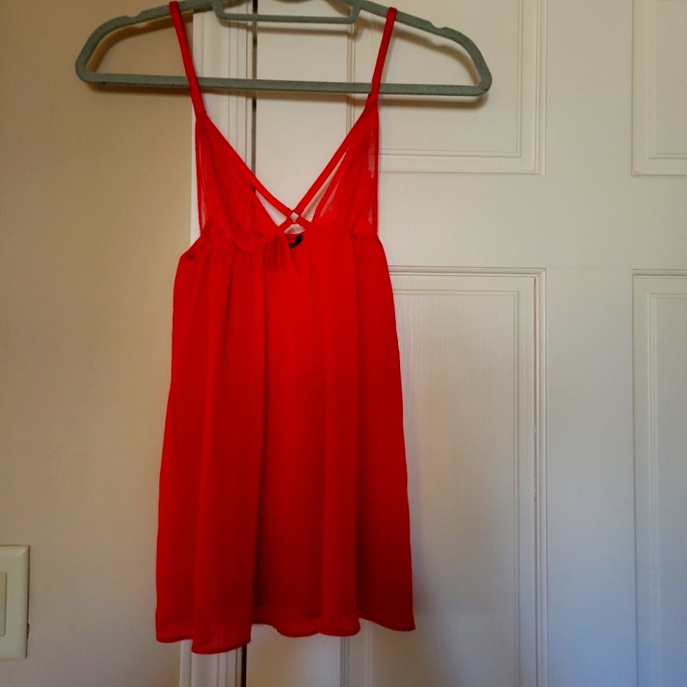 Red Victoras Secret chemise size S